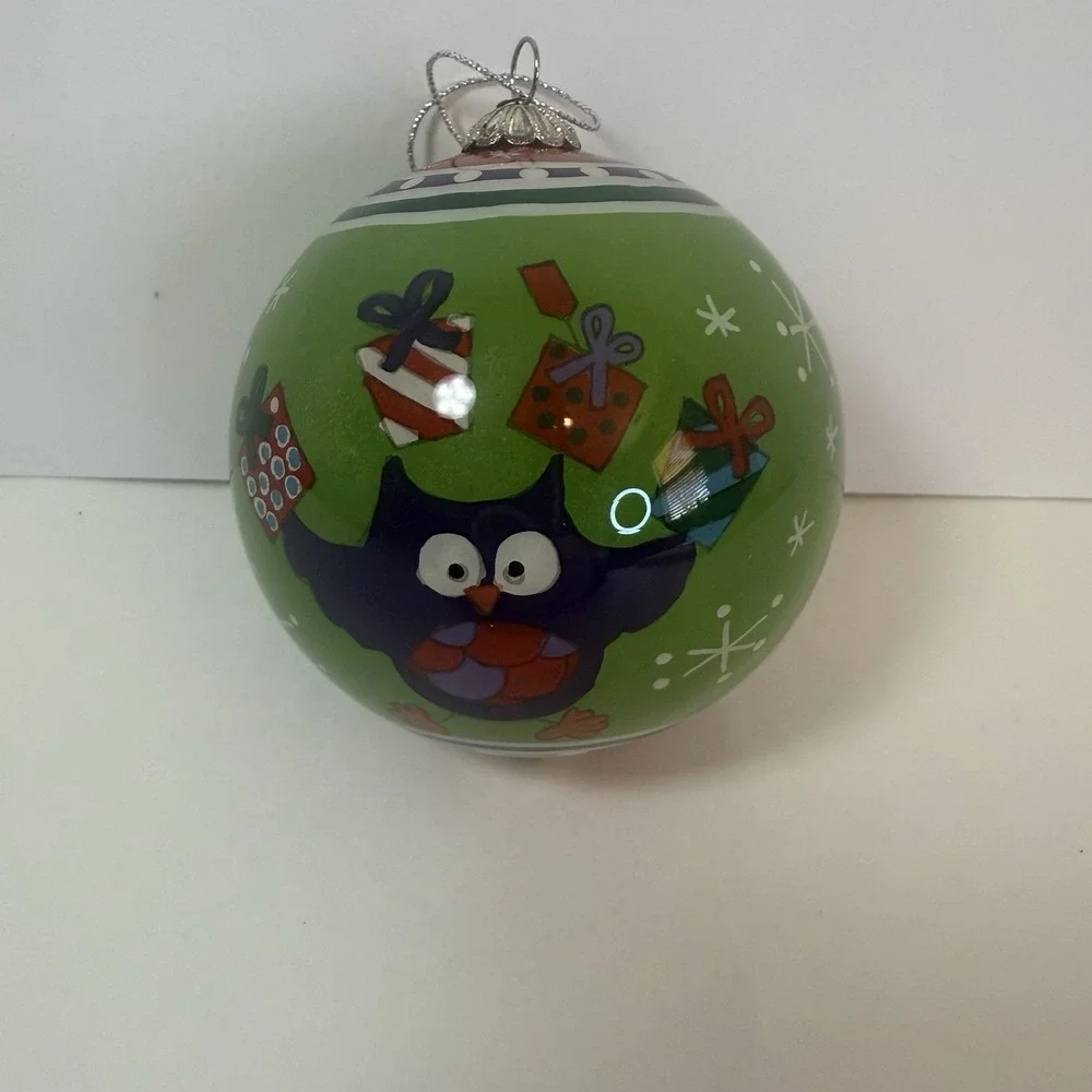 Pier One Collectible Li Bien Owls Ornament 2014 B Beautifully Made‎ Christmas